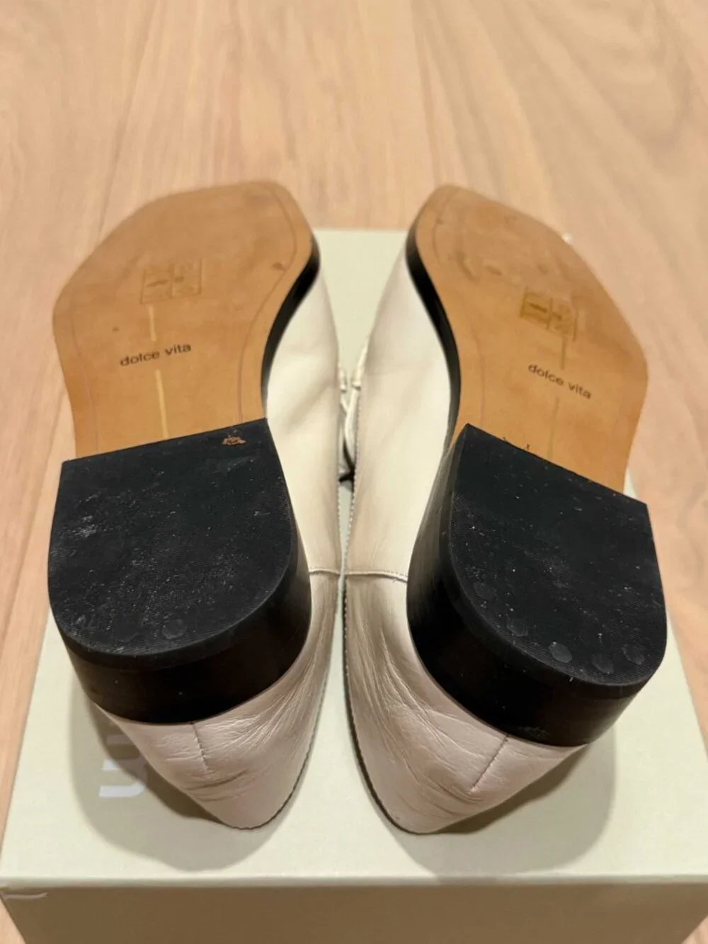 Dolce Vita Cream Leather Braided Loafers